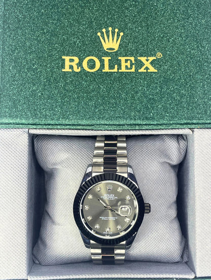 Rolex Datejust 41 – Slate Dial & Diamond-Set Jubilee Edition