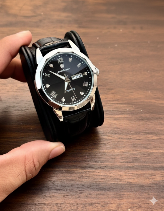 Poedagar OctaPrime series - High Grade Leather Strap - Ultra Premium Finish