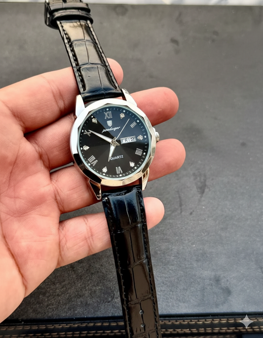 Poedagar OctaPrime series - High Grade Leather Strap - Ultra Premium Finish