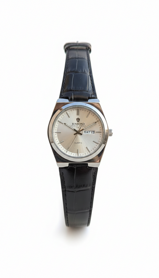 BINBOND Leather Quartz Watch