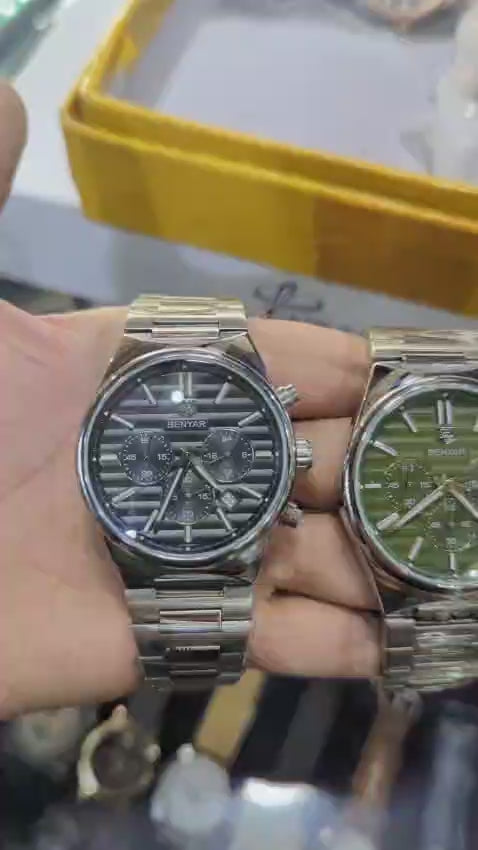 Benyar (BY-5104) Men's Business Chronograph – Stainless Steel Waterproof Watch